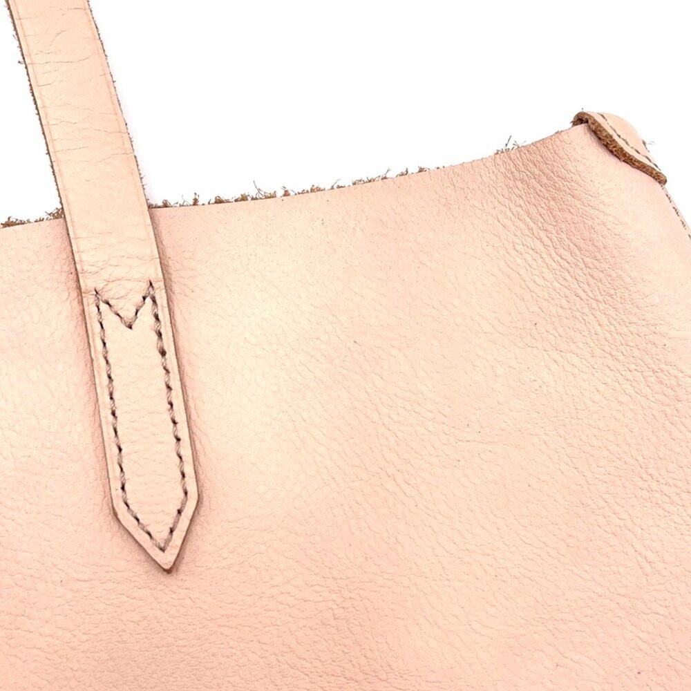 J. CREW RARE pink blush Carry-all leather tote bag - Picture 7 of 12